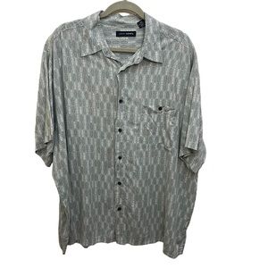 John Henry Men's Green Shirt Short Sleeve Button Down Size XXL